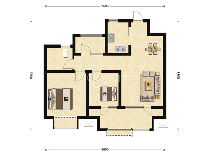 协信天骄观澜国际社区--建面 86m²