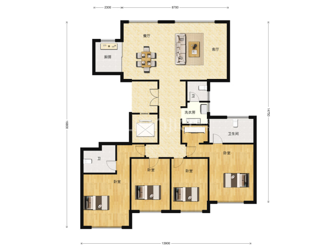 中庚当代艺术--建面 194m²