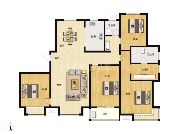 【雍雅锦江_石家庄雍雅锦江楼盘】户型图|房型图-石家庄贝壳新房