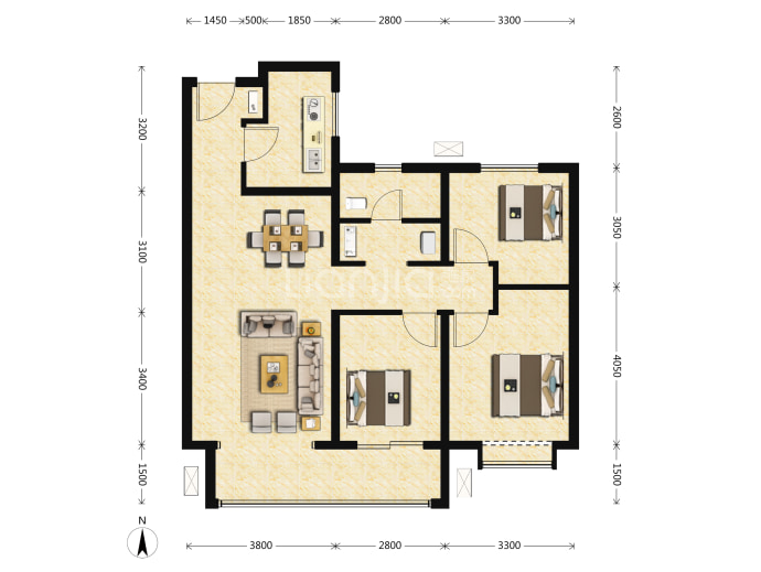 富力悦禧城--建面 115.22m²