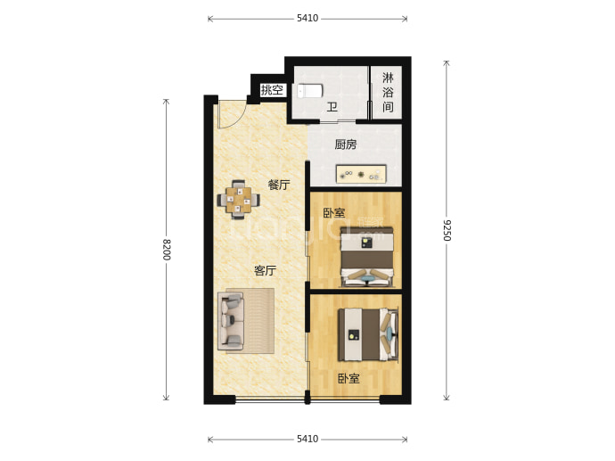 明宇金融广场--建面 66m²