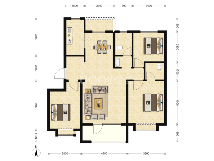 紫云兰庭--建面 121m²