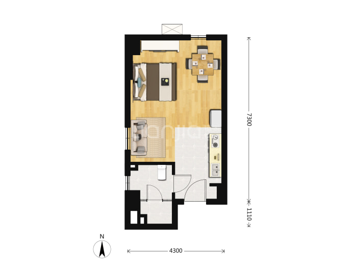 中核岭寓--建面 45.72m²