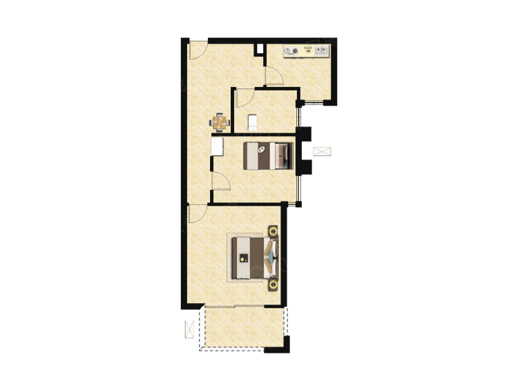 宝林枫景苑二居室户型图大全-北京宝林枫景苑二居室房型图-平面布置图