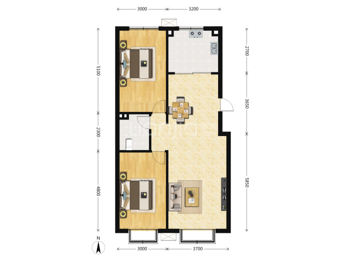 上雍华庭--建面 99.49m²