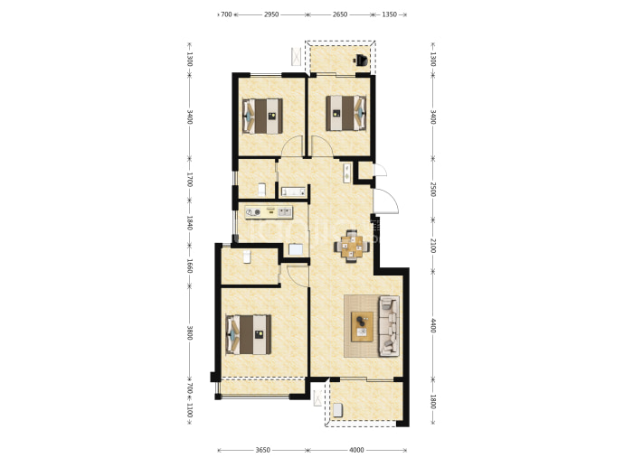 禹洲嘉誉山河--建面 99m²