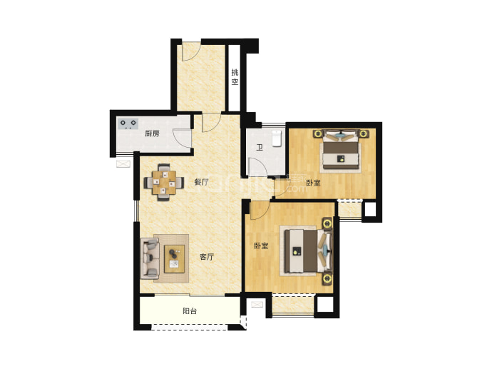 古龙山语听溪--建面 82m²