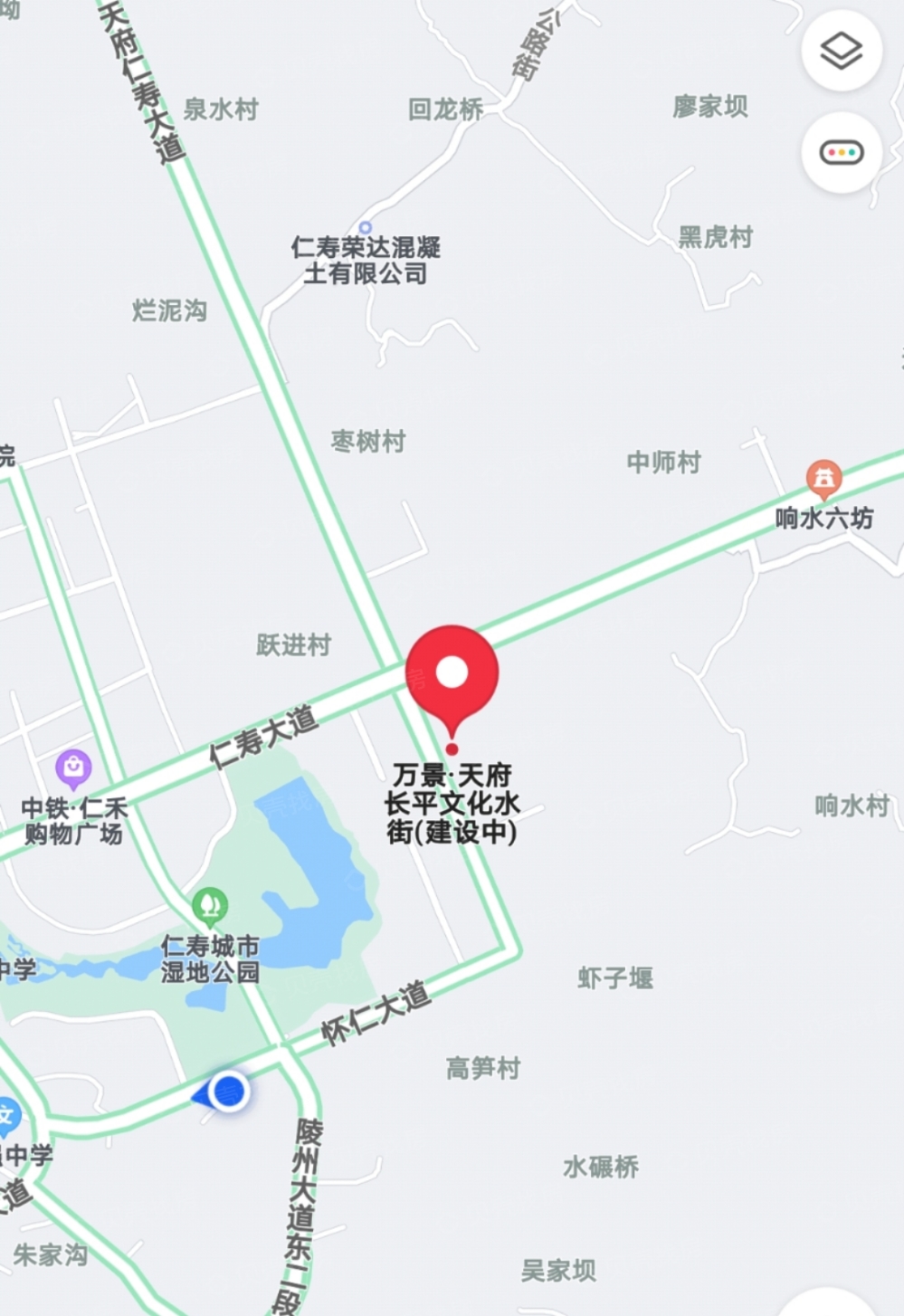 万景天府长平文化水街区位