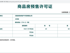 美的润东府预售许可证