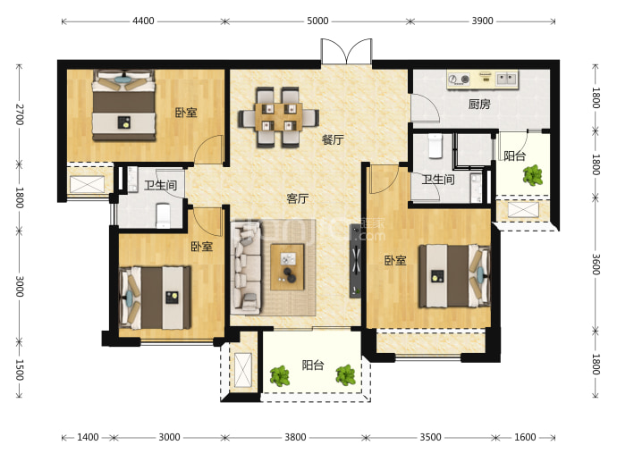 中俊天玺--套内 85m²