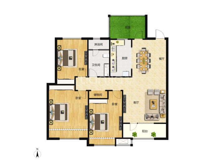 三盛颐景御园--建面 110m²