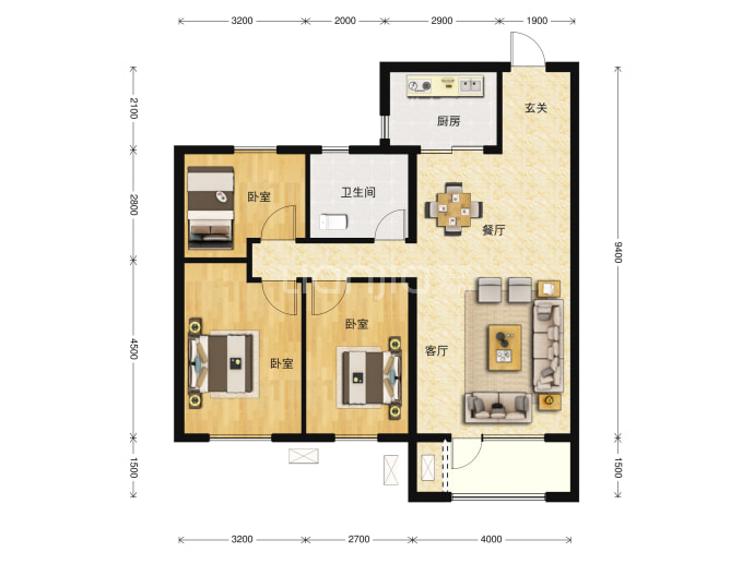 碧桂园凤凰城--建面 114m²