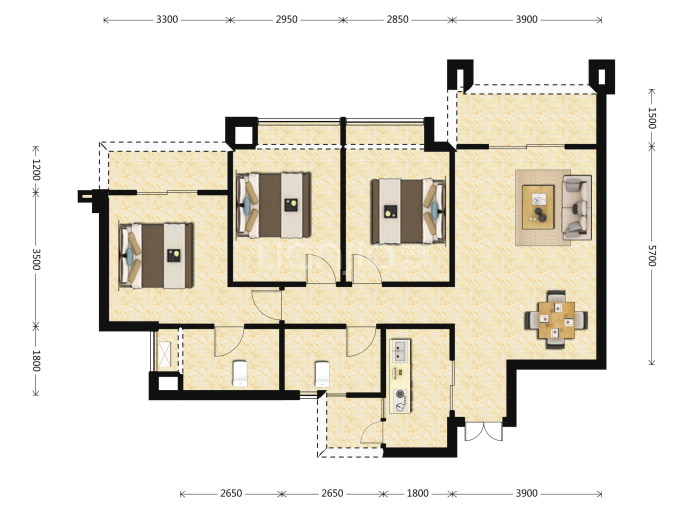 御景华府--建面 108.01m²