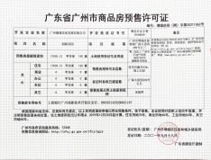 华润置地公园上城预售许可证