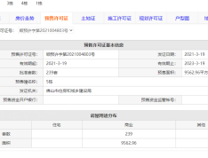 碧桂园凤凰湾预售许可证