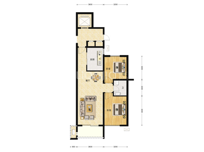 嘉园蓝湖九郡--建面 94m²