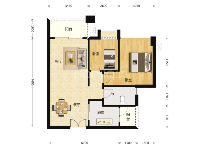 伟腾云星--建面 82m²