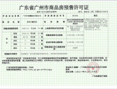 保利南沙天汇预售许可证