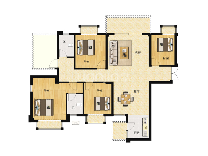 建工城--建面 136m²