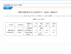 万科玖望预售许可证