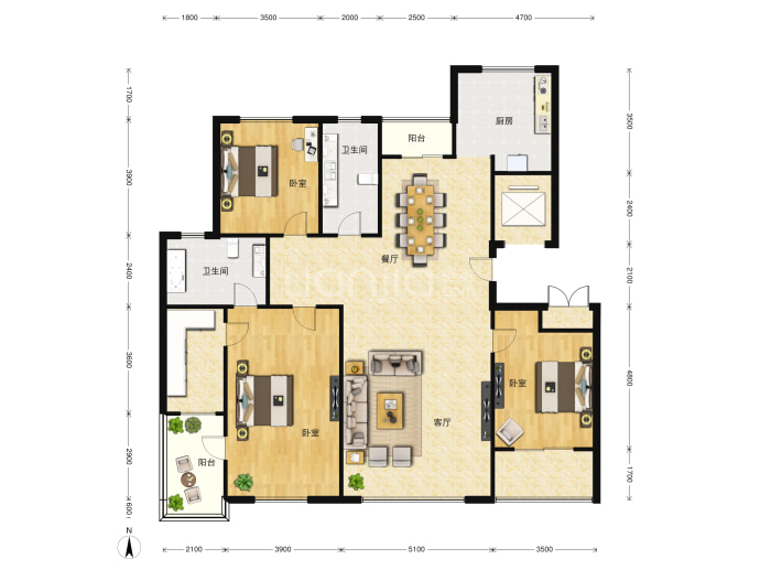 九英里颢苑--建面 150m²