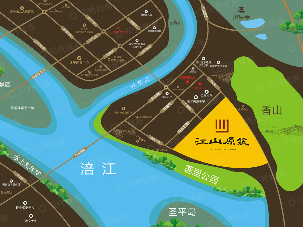 江山原筑区位