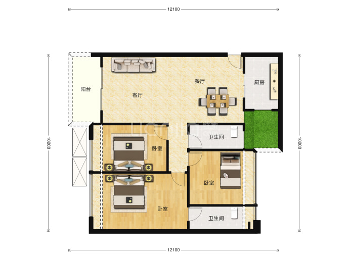 香滨水岸--建面 116m²