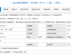 增城一品山湖预售许可证