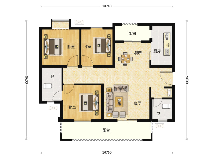 和瑞锦府--建面 97.55m²