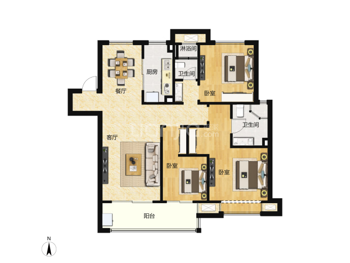 翡丽公馆--建面 140.59m²