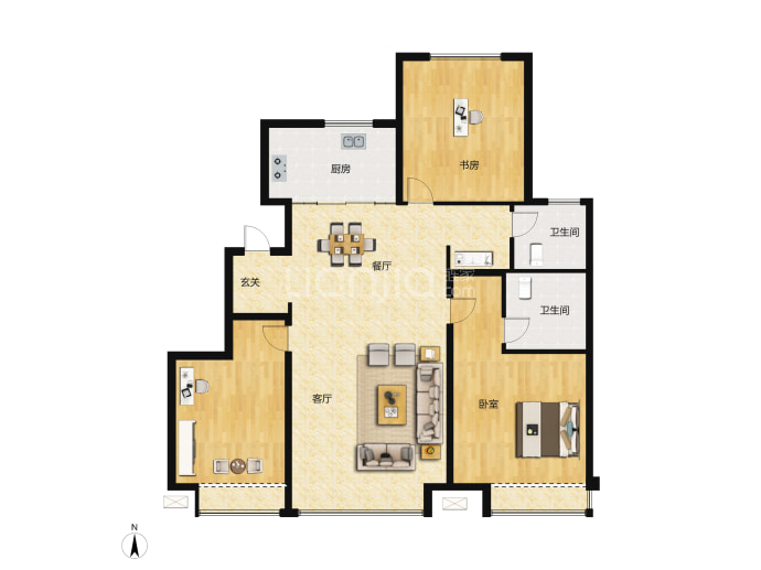 大众置业湖滨公园壹号--建面 118m²