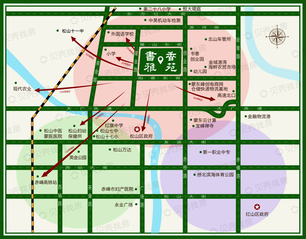书香雅苑区位