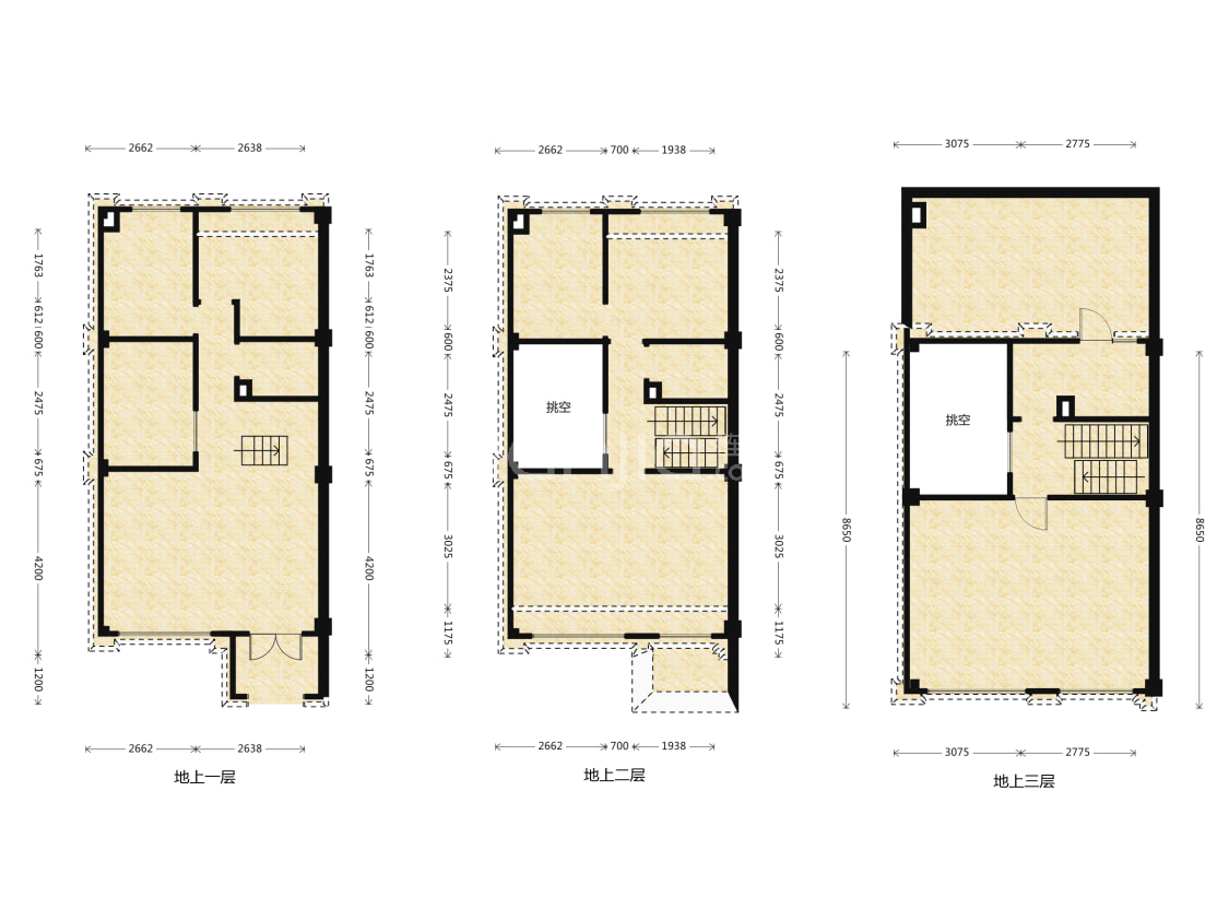 【旭辉东樾城_沈阳旭辉东樾城楼盘】三居室户型图|3室3厅1厨3卫建面