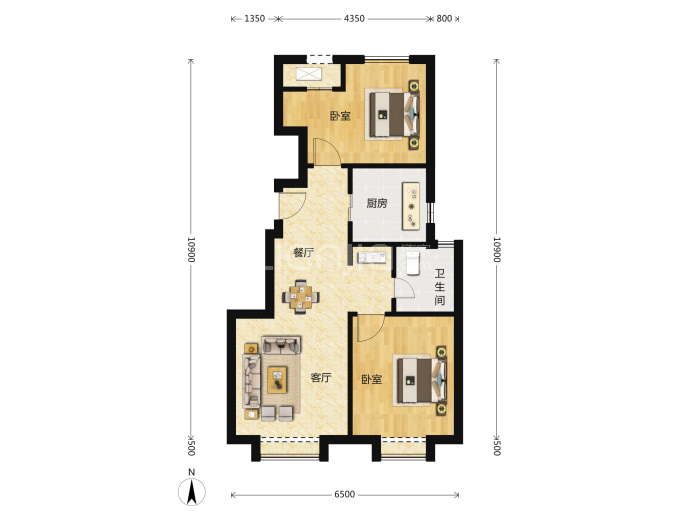 电建·洺悦湾--建面 75m²