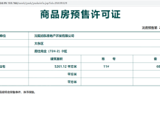 美的润东府预售许可证