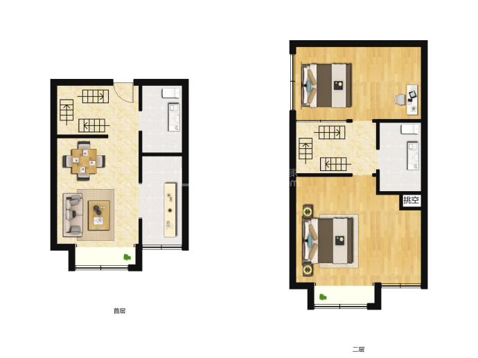 荣盛荣公馆--建面 55m²