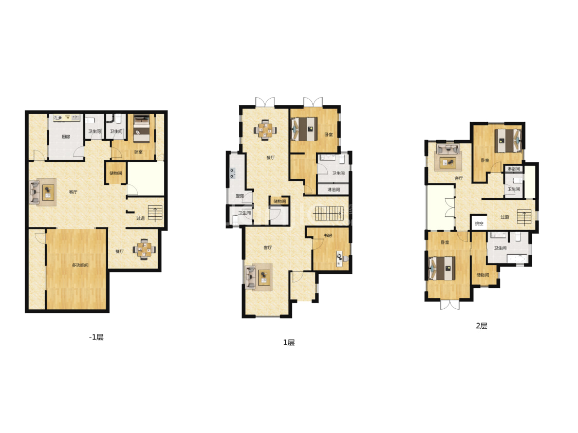 【少海湾_青岛少海湾楼盘】六居室户型图|6室4厅2厨6卫建面 400m05