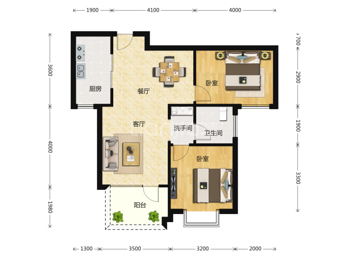 国瑞生态城--建面 84m²