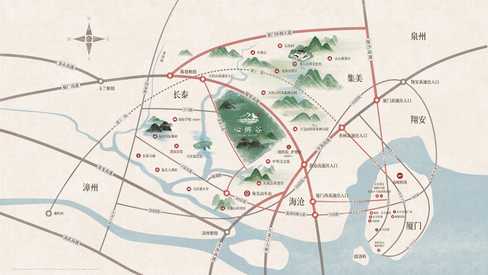 福隆心乡谷区位