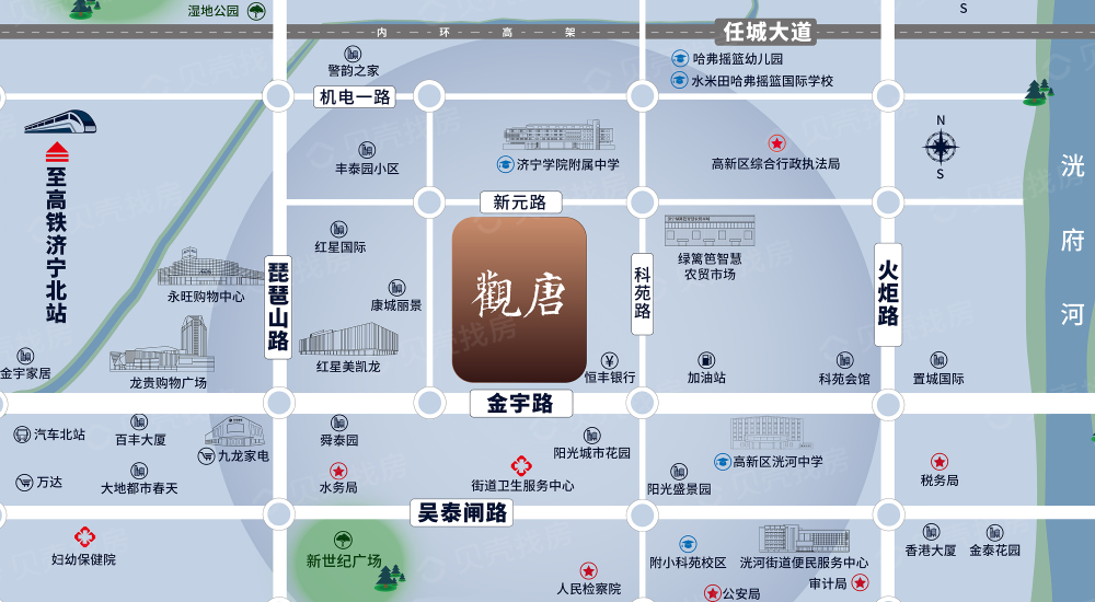 中玮瑞马观唐区位