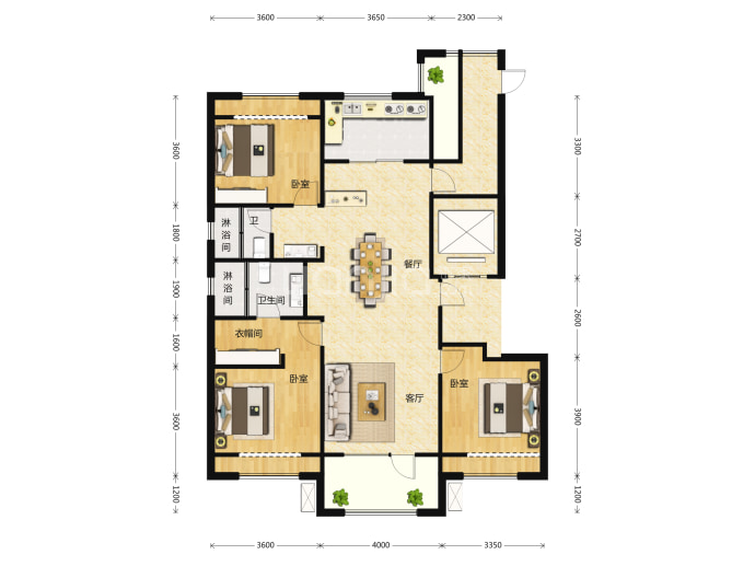 万科翡翠之光--建面 140m²