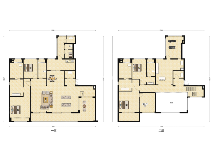 华润置地悦玺7室3厅5卫户型图