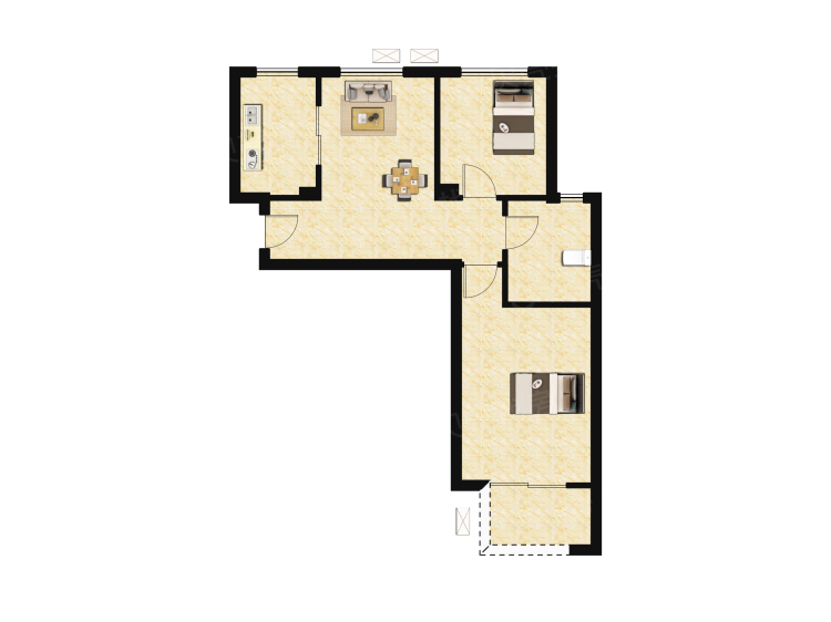 宝林枫景苑二居室户型图大全-西安宝林枫景苑二居室房型图-平面布置图