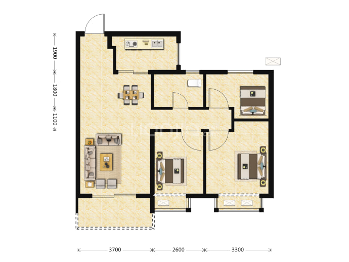 恒大海上威尼斯--建面 95m²