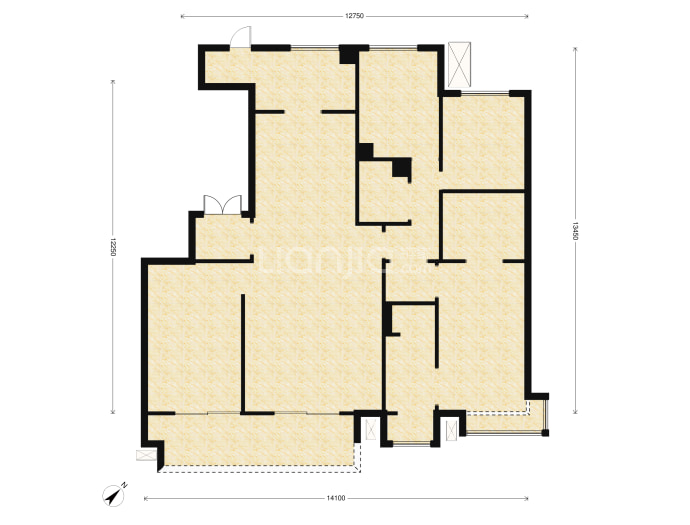 中国铁建万科翡翠国际--建面 190m²