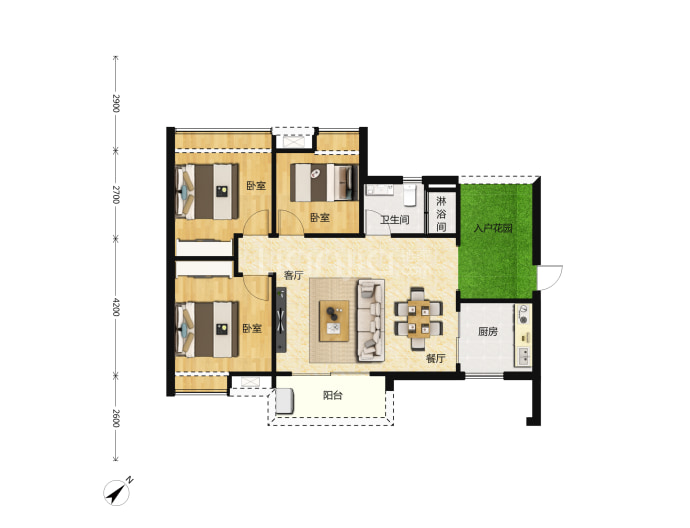 保利御江南--建面 85m²
