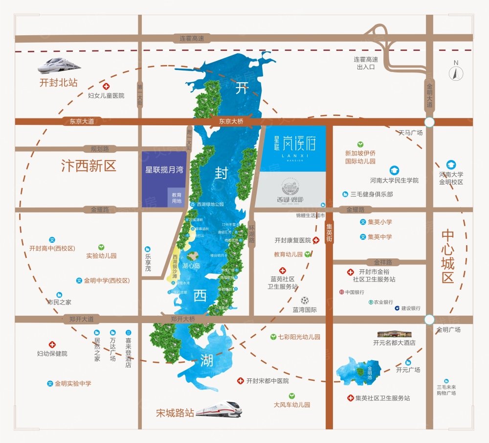 开封星联岚溪府区位