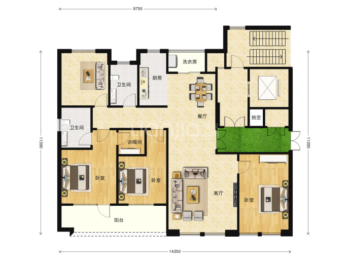 安联天颂--建面 173.97m²