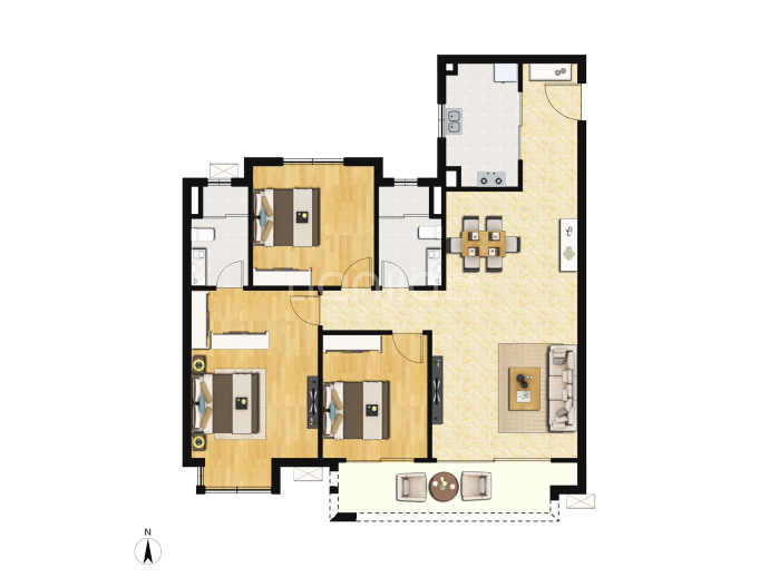 中骏世界城--建面 113m²