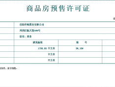 华发全运首府预售许可证